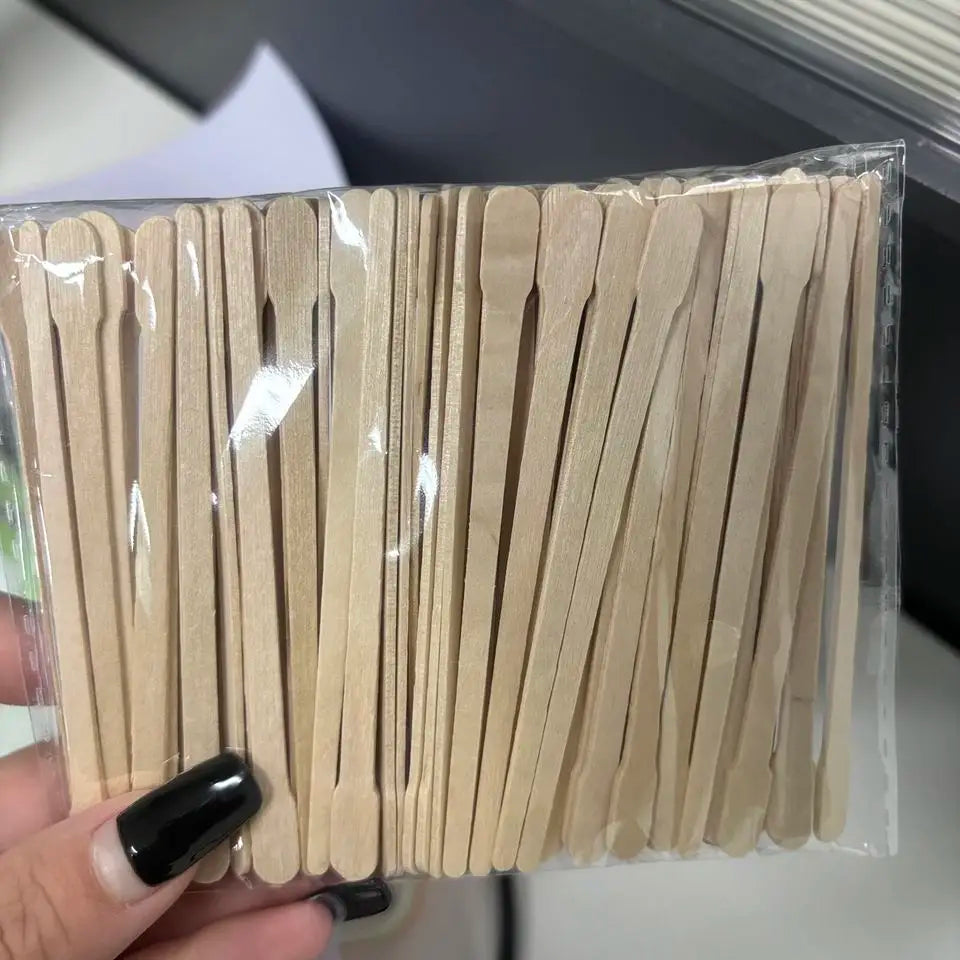 Disposable Eco-Friendly Handheld Wooden Waxing Stick 100pcs/Pack