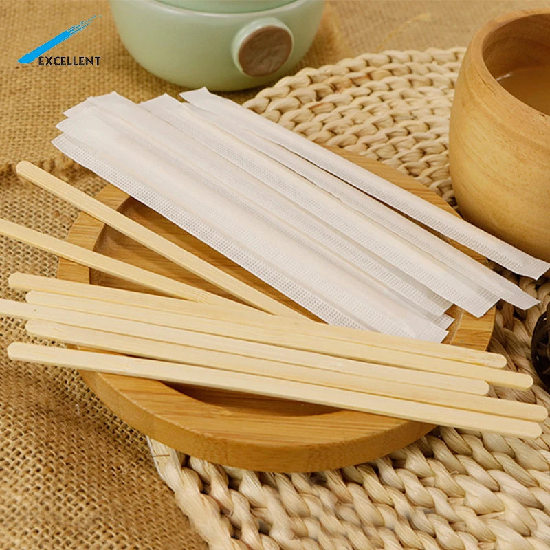 Low Price Bamboo Coffee Stick Safe Quality Reusable Wooden Coffee Sticks With Customized Logo