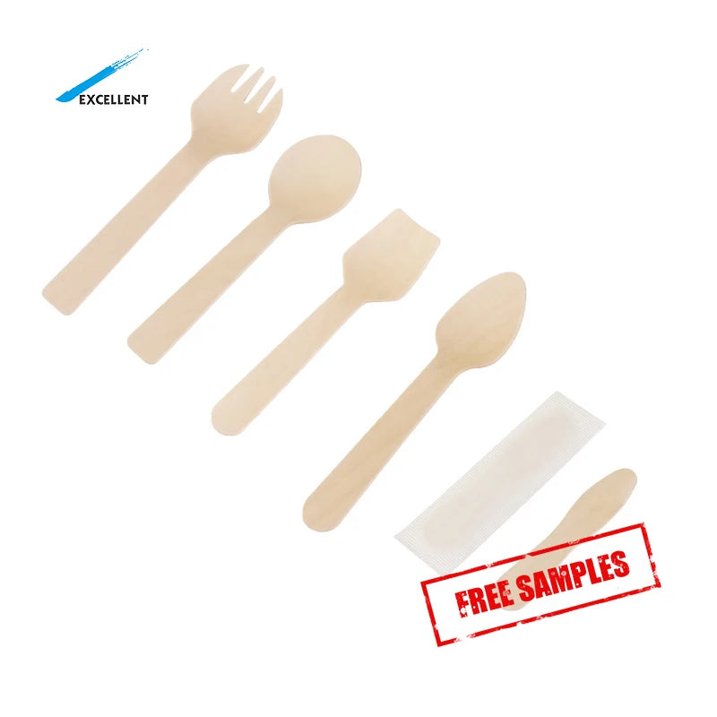 Free Samples Sturdy Wood 100% Biodegradable Disposable Wooden Ice Cream Sticks for Ice Cream Popsicles