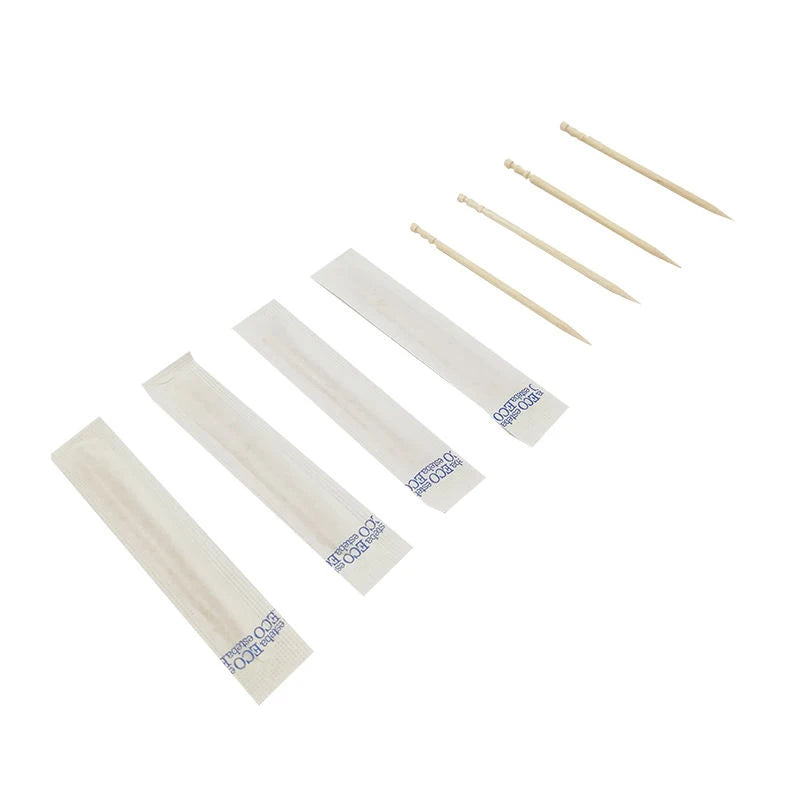 Customizable Disposable Wooden Toothpicks Biodegradable Eco-Friendly Free Sample Available 6.5cm 100pcs/Box for Restaurants Home