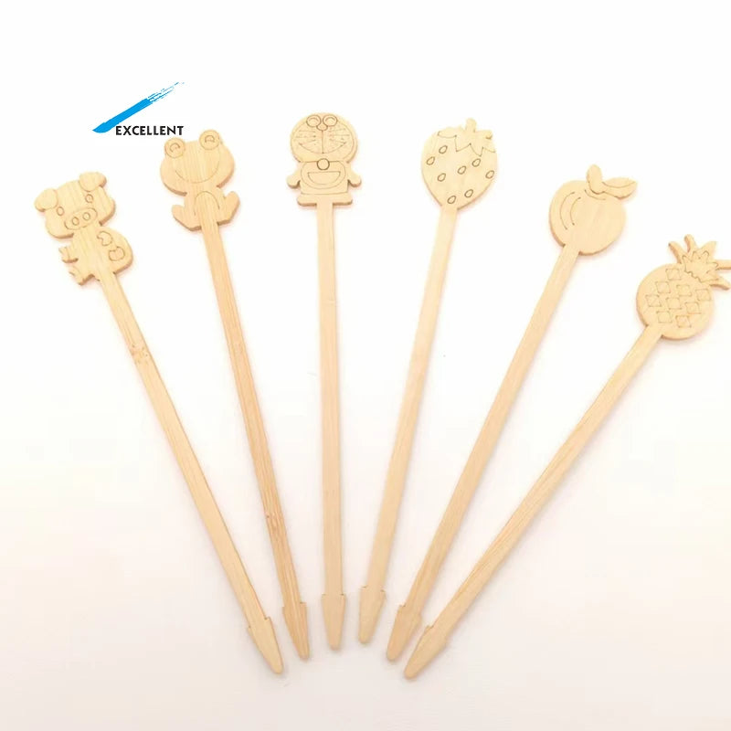 Special Price Eco Friendly Decorative Bamboo Sticks Disposable Bamboo Skewers Fruit Picks