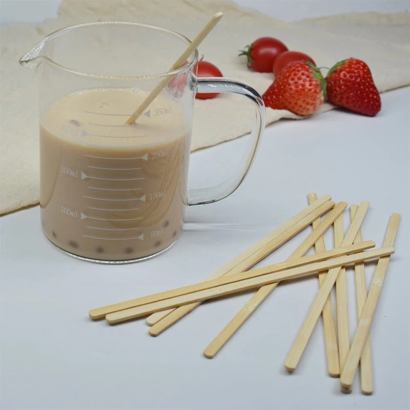 Low Price Bamboo Coffee Stick Safe Quality Reusable Wooden Coffee Sticks With Customized Logo