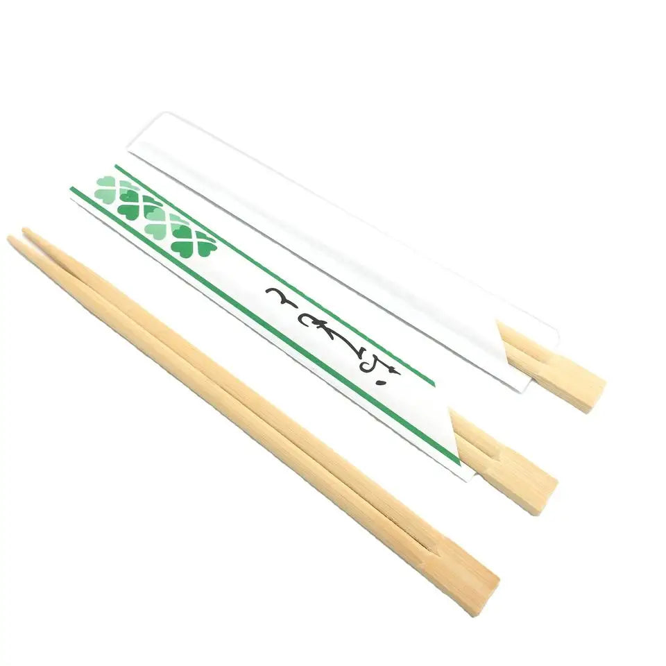 Wholesale Chinese Disposable Eco-Friendly Durable Party Cutlery Customized Full Paper Wrapped High Quality Bamboo Chopsticks