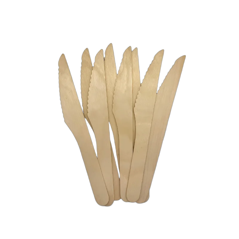 Environmentally Friendly Disposable Wooden Cutlery Biodegradable Birch Wooden Knife