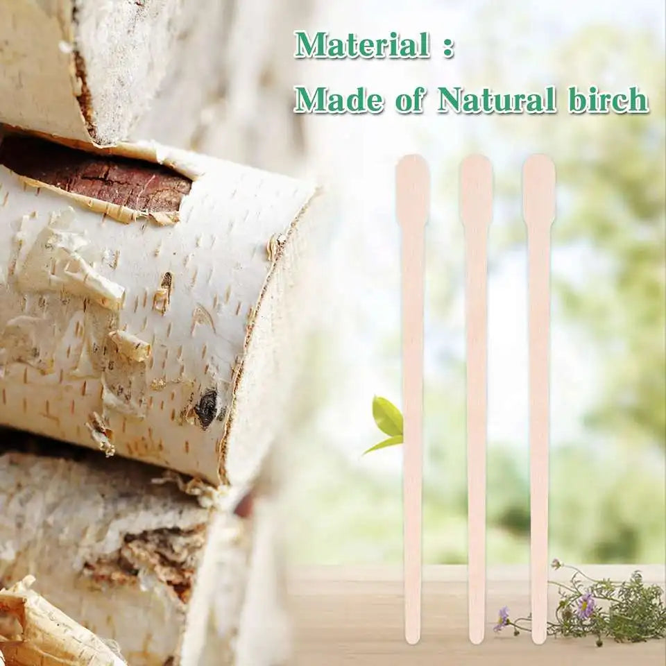 Disposable Eco-Friendly Handheld Wooden Waxing Stick 100pcs/Pack