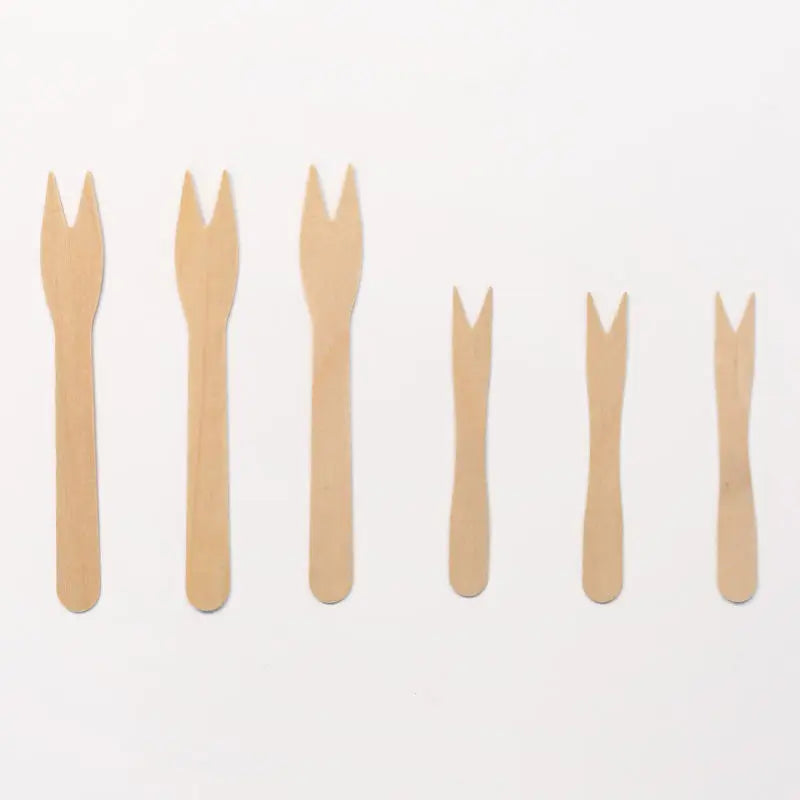 Factory 85mm Eco-friendly Biodegradable Disposable Wooden Chip Fork with High Quality Competitive Price Free Sample