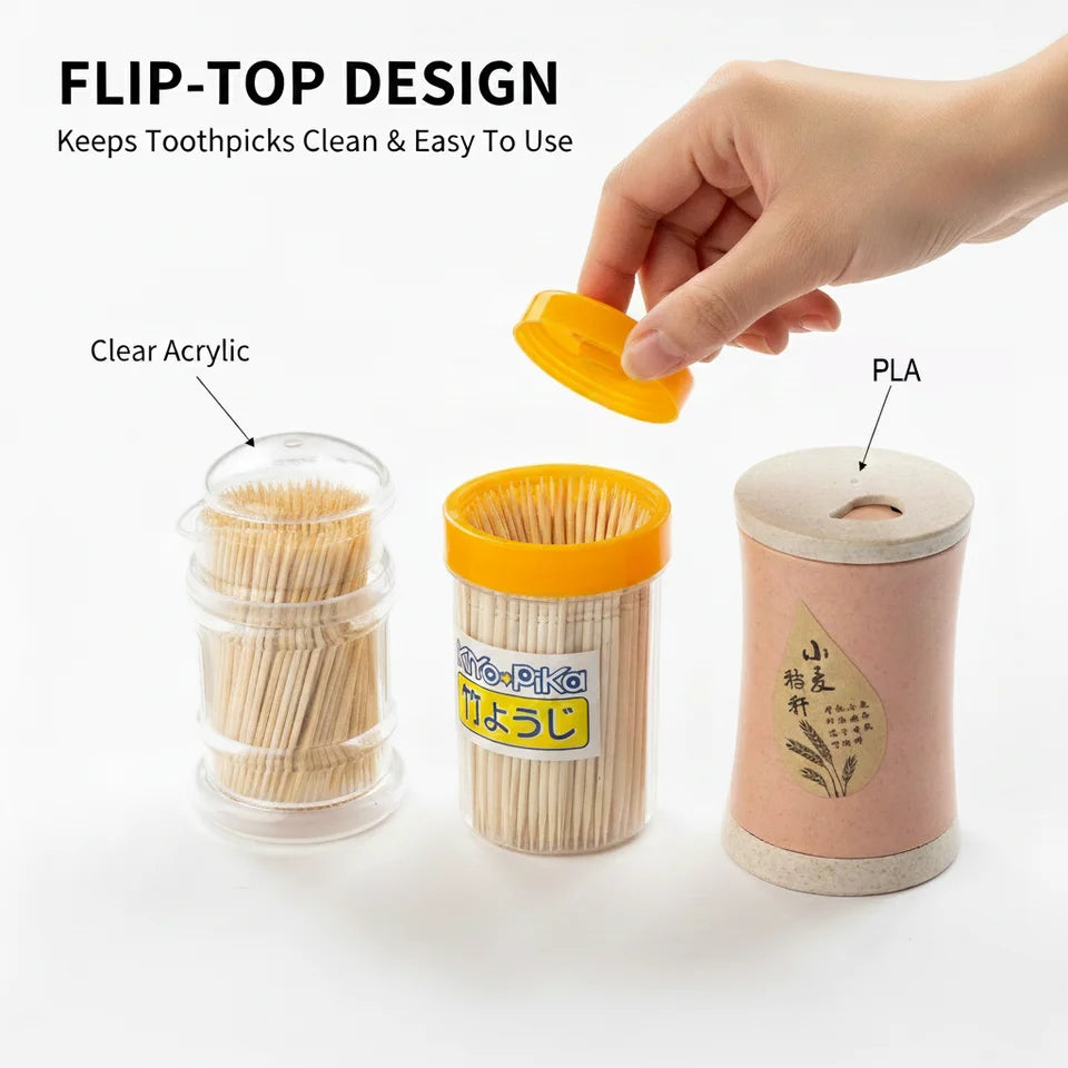 Factory Eco-Friendly Biodegradable Disposable Custom Japanese Style Wooden Toothpicks 6.5cm Party Appetizers Olive Fruit Display
