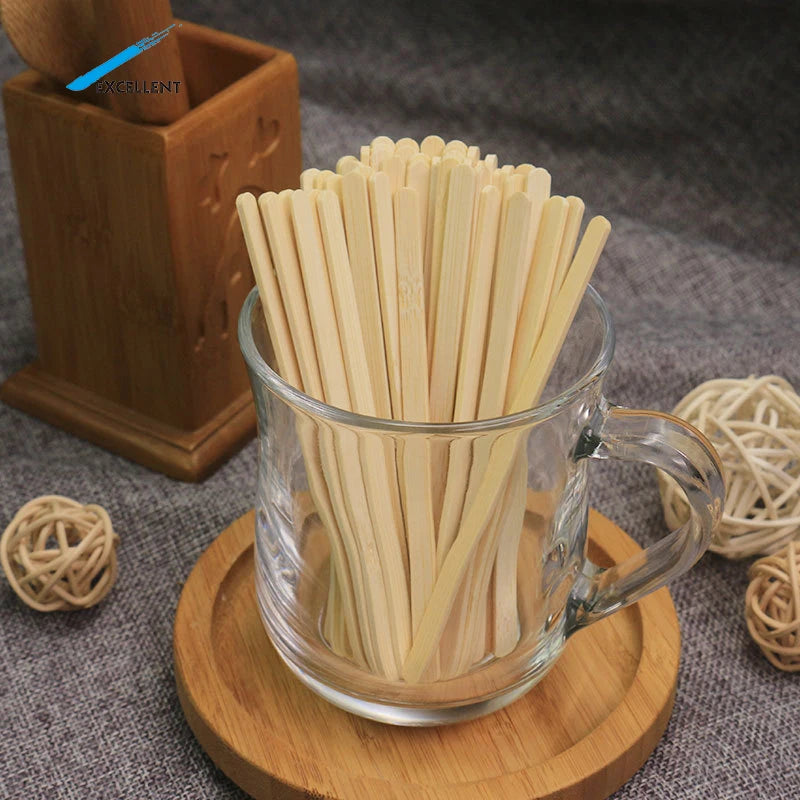 Bamboo Coffee Stick Bamboo Coffee Stirrer Disposable Bamboo Coffee Stirrer With Custom Logo for Home and Office Use