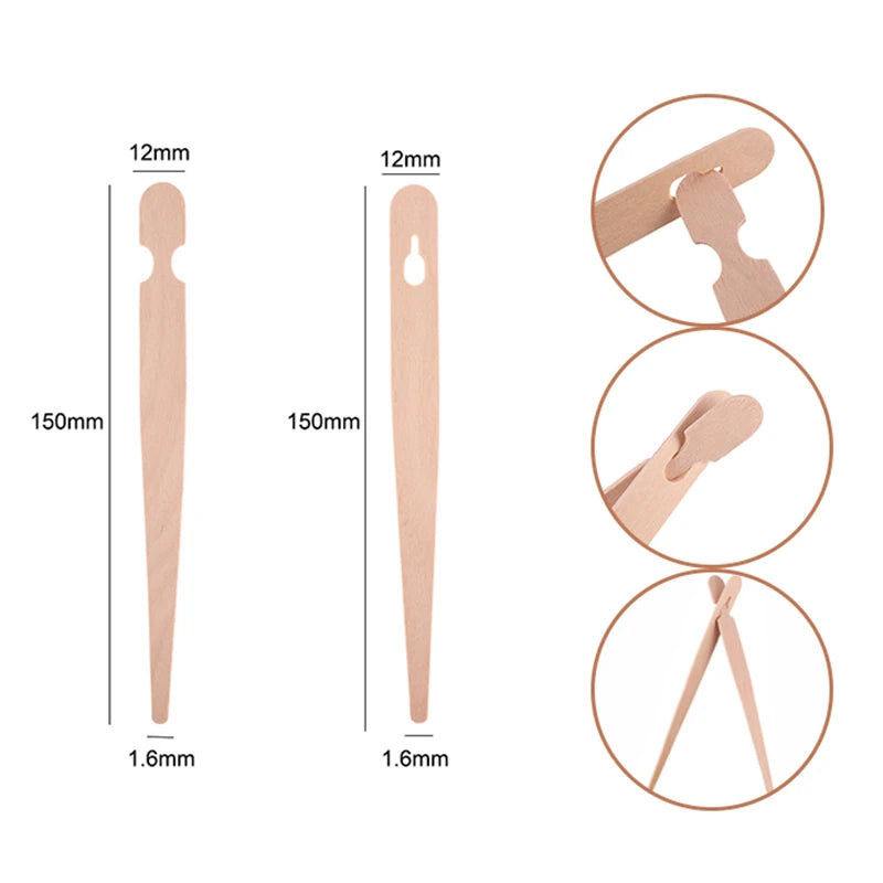 Manufacturers Supply Wooden Clamps Bread Clamp Disposable Wood Clips Flat Children Chopsticks Cake Wooden Tongs