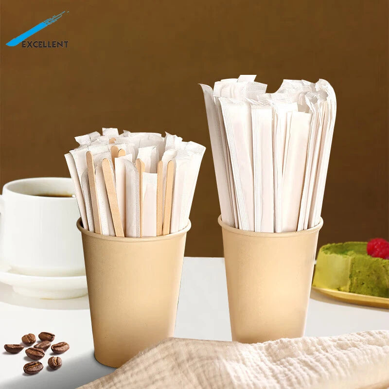 Chinese Supplier High Quality Factory Individually Wrapped Wooden Coffee Stir Stick for Coffee Shop