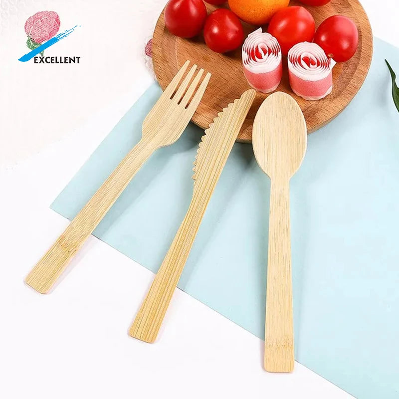 Factory Price Bamboo Cheese Knife Bamboo Cake Knife Bamboo Forks Spoons Knives