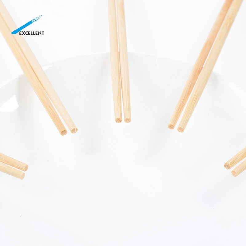 Eco-friendly Disposable Bamboo Chopsticks 21cm Flatware Printed Logo Bamboo Chopsticks