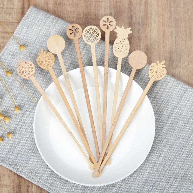 Biodegradable Wooden Coffee Stick Compostable Stick Bamboo Coffee Stirrers,Disposable Stir Sticks for Coffee Cocktail
