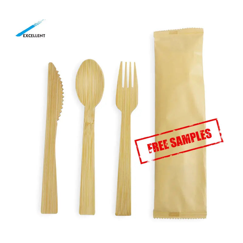 Cheap Price Custom Bamboo Set  Disposable Mini Bamboo Cutlery Manufacturer New Style Bamboo Knife Fork Spoons
