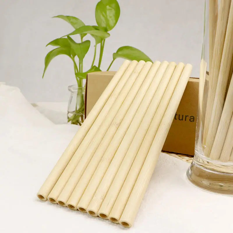 Bar Accessories Disposable Bamboo Straws 100 % Natural Drinking Straws