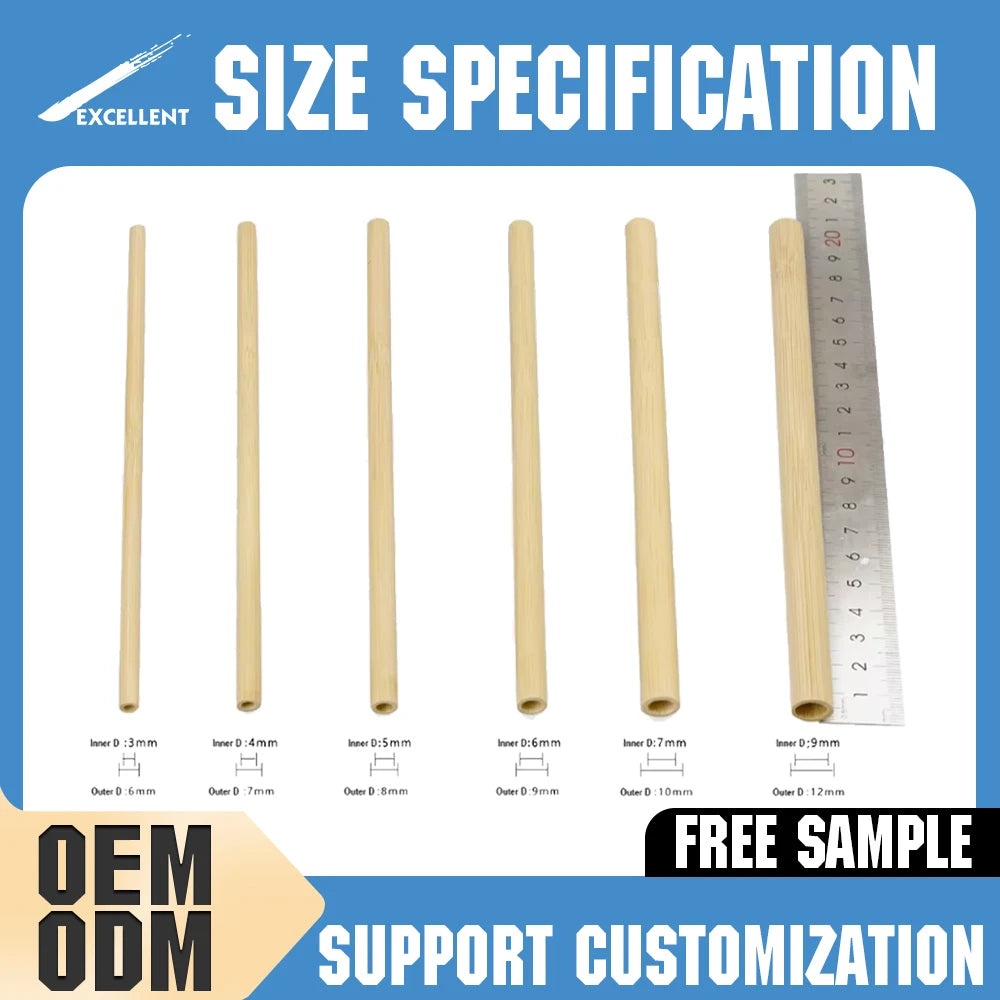 Hot Selling Reusable Disposable Biodegradable Natural Organic Eco Friendly Drinking Bamboo Straws for Home Restaurant