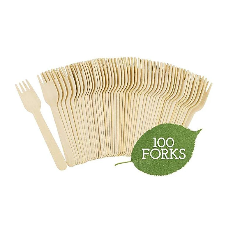China Manufacture Factory Price Wooden Forks Disposable Eco Friendly Wooden Fork