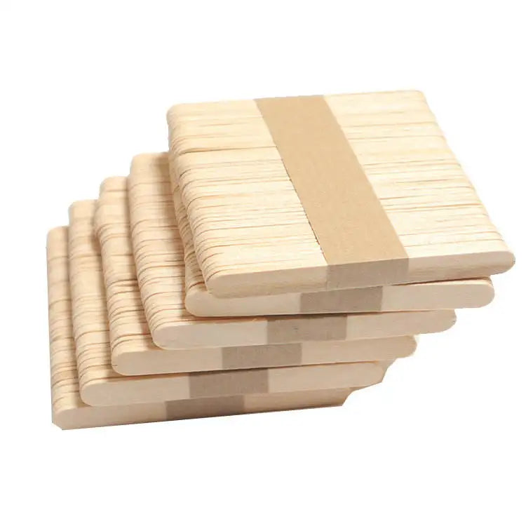 Wooden Ice Cream Tasting Sticks Natural Biodegradable Popsicle Stick Cutlery for Parties/Camping