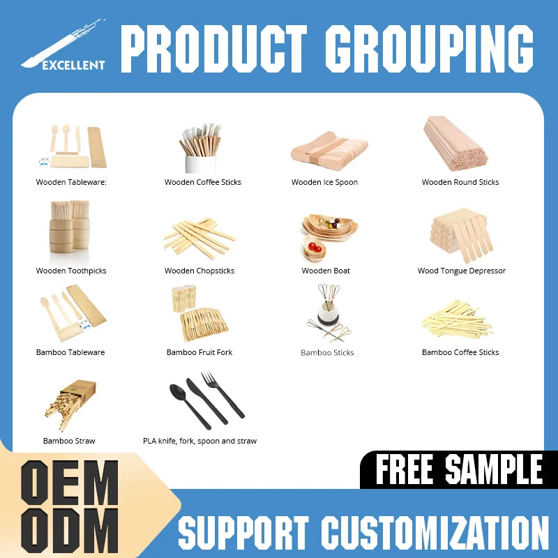 Factory Direct Selling With Multiple Specifications and Sizes Wooden Ice Cream Stick Degradable Ice Cream Scoop