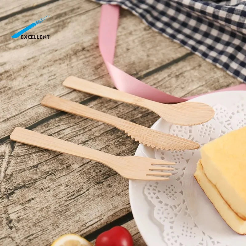 Factory Price Bamboo Cheese Knife Bamboo Cake Knife Bamboo Forks Spoons Knives