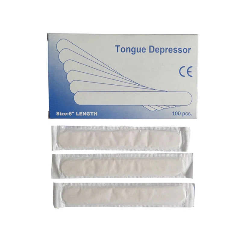 Disposable Wooden Tongue Depressor 6 Inch Non-Sterile Bulk Medical Use Tongue Depressor Sterile