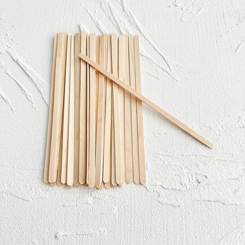 Disposable Food Grade Eco-Friendly Wooden Coffee Tea Sticks Muddler Paper Wrapped Biodegradable